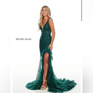 Rachel Allan Green Evening Gown